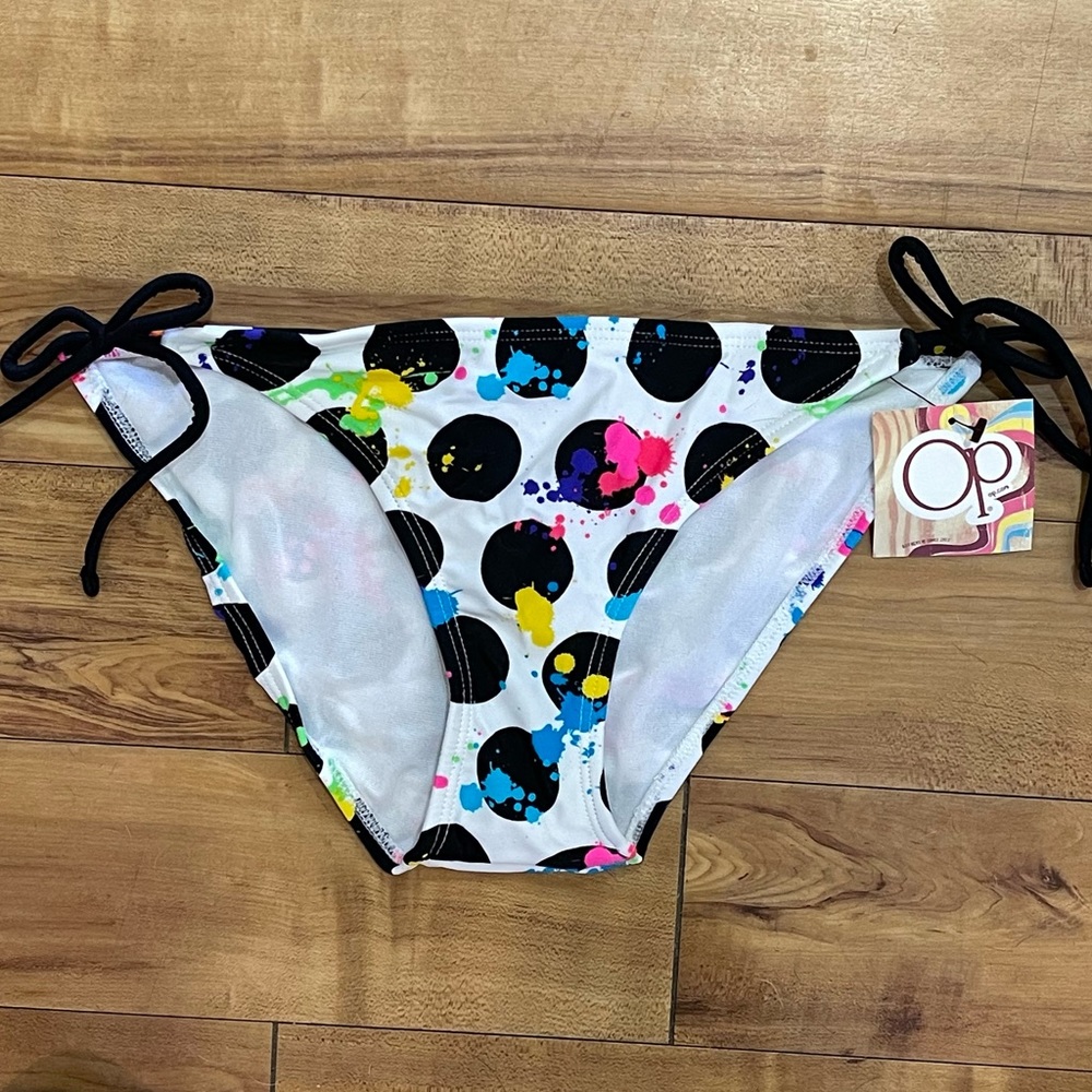 NWT OP Bikini Side Tie Swim Bottom Small